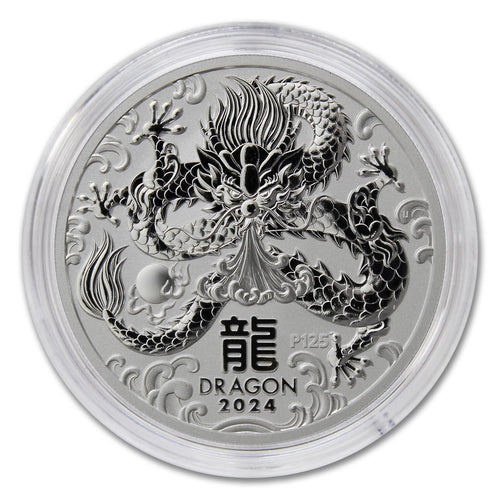 1 oz Australian Silver Year of the Dragon Coin L45814