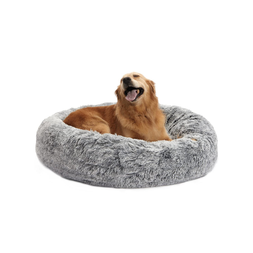 Dark Grey 36" Round Dog Bed L127