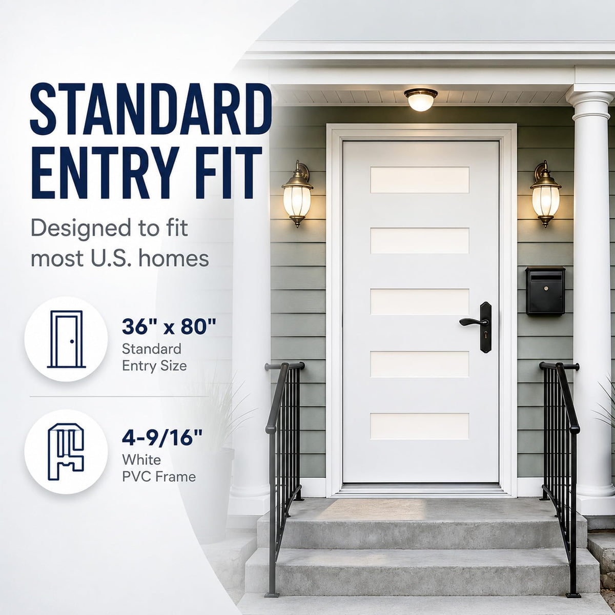 36"x80" Fiberglass Entry Door B459