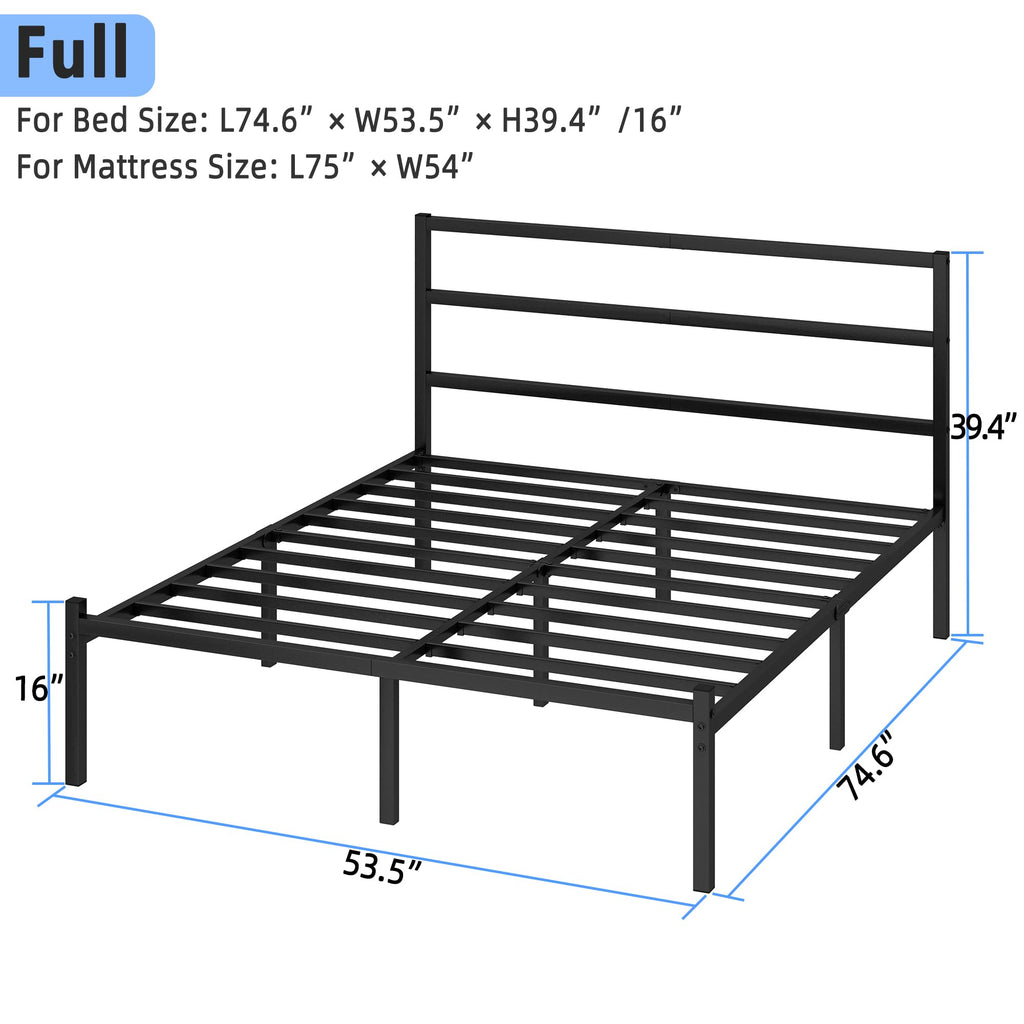 Black Full Size Bed Frame K566