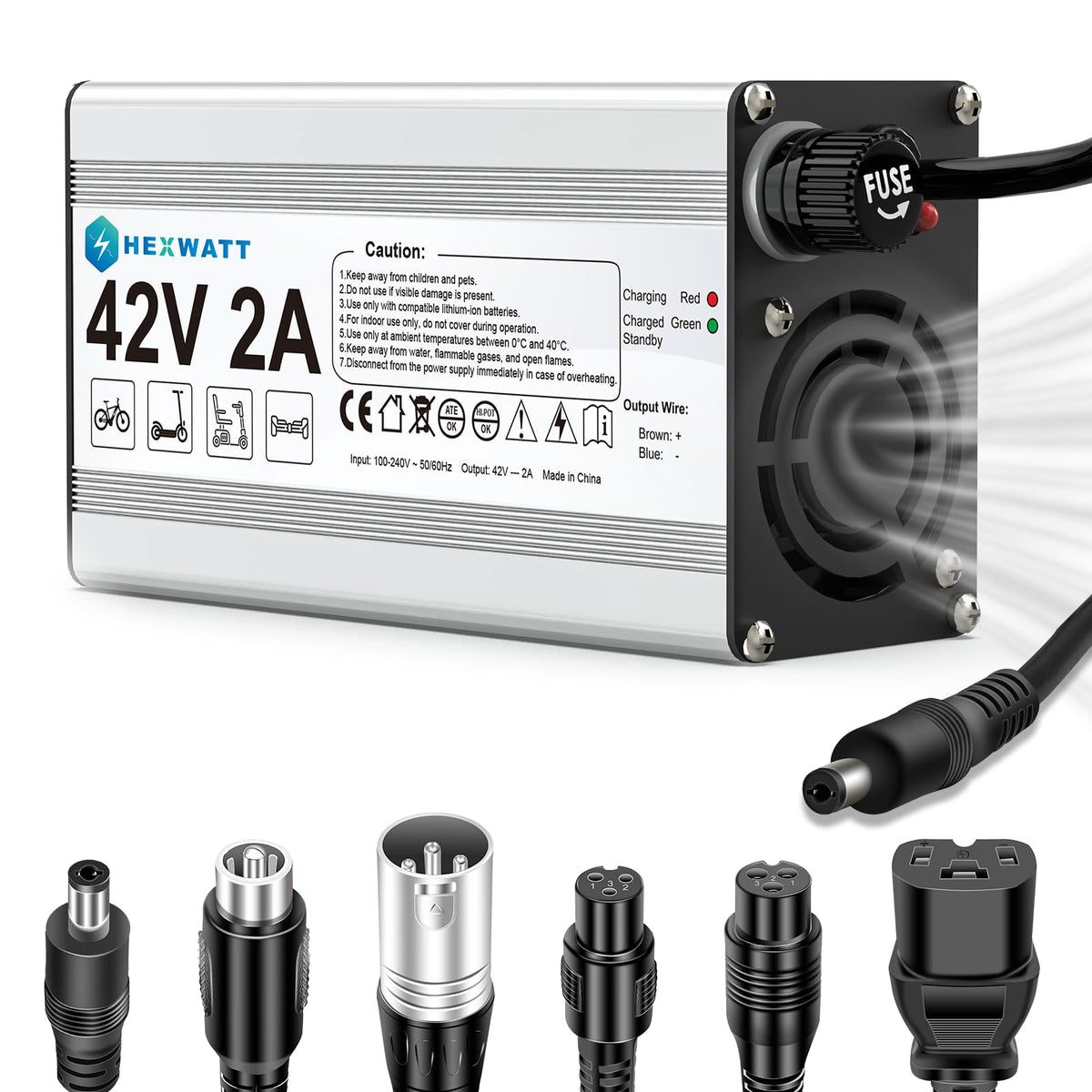 42V 2A Electric Scooter & Ebike Charger J87885