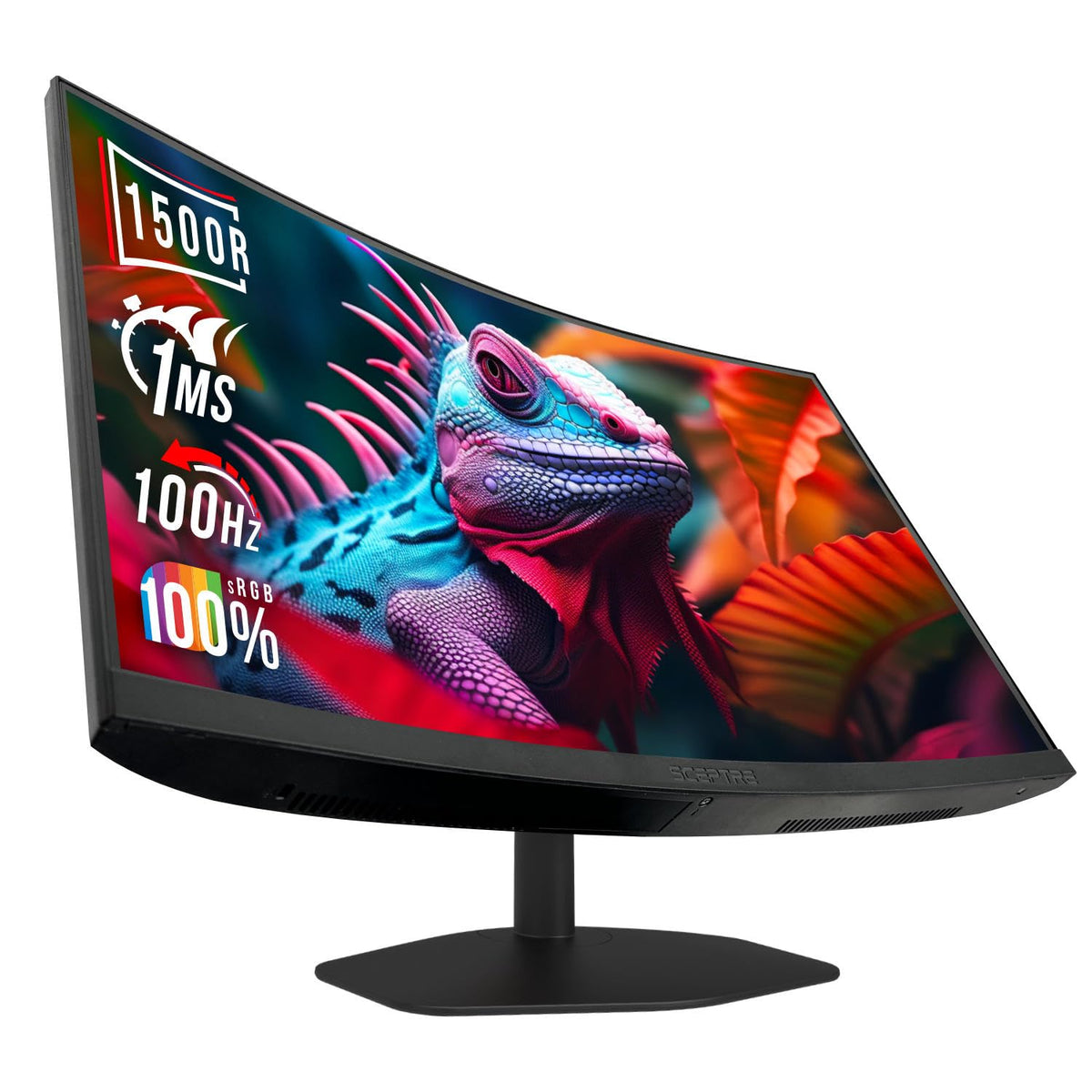 Curved 27-inch Gaming Monitor 1500R 100Hz HDMI DisplayPort 1ms I63836