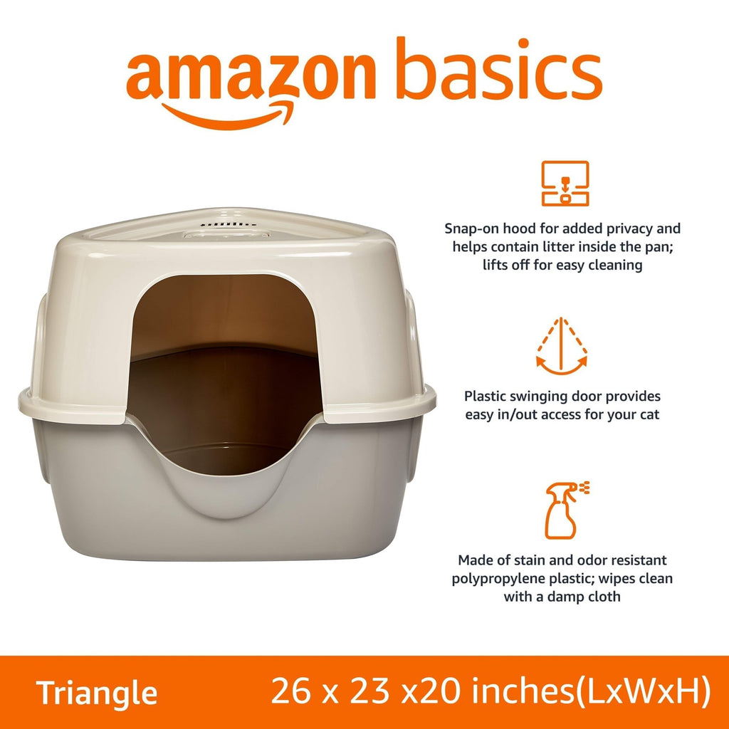 Charcoal Enclosed Cat Litter Box with Lid C8772