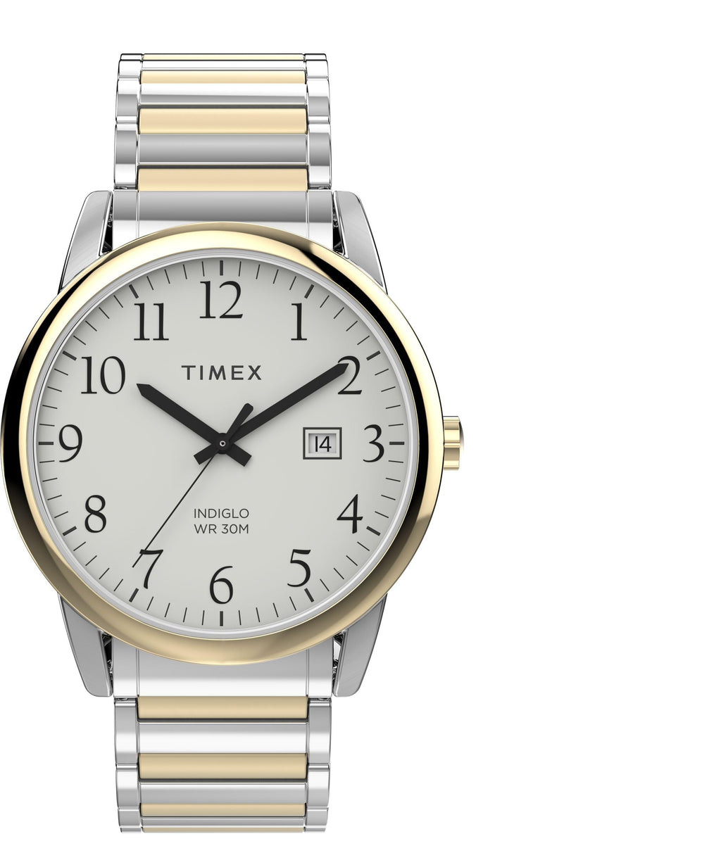 Men's 40mm Watch Two-Tone Expansion Band White Dial C786973