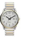 Men's 40mm Watch Two-Tone Expansion Band White Dial C786973