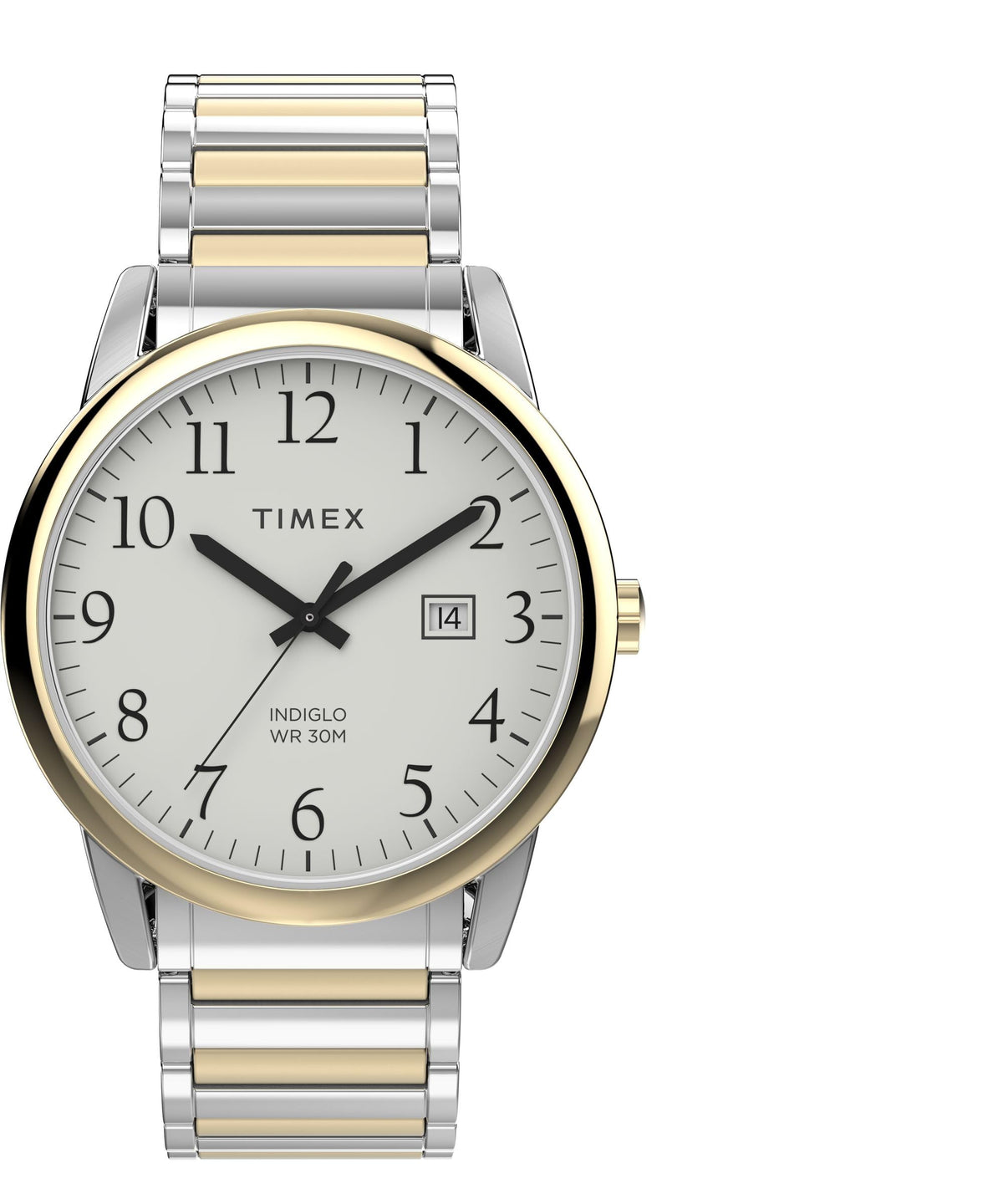 Men's 40mm Watch Two-Tone Expansion Band White Dial C786973