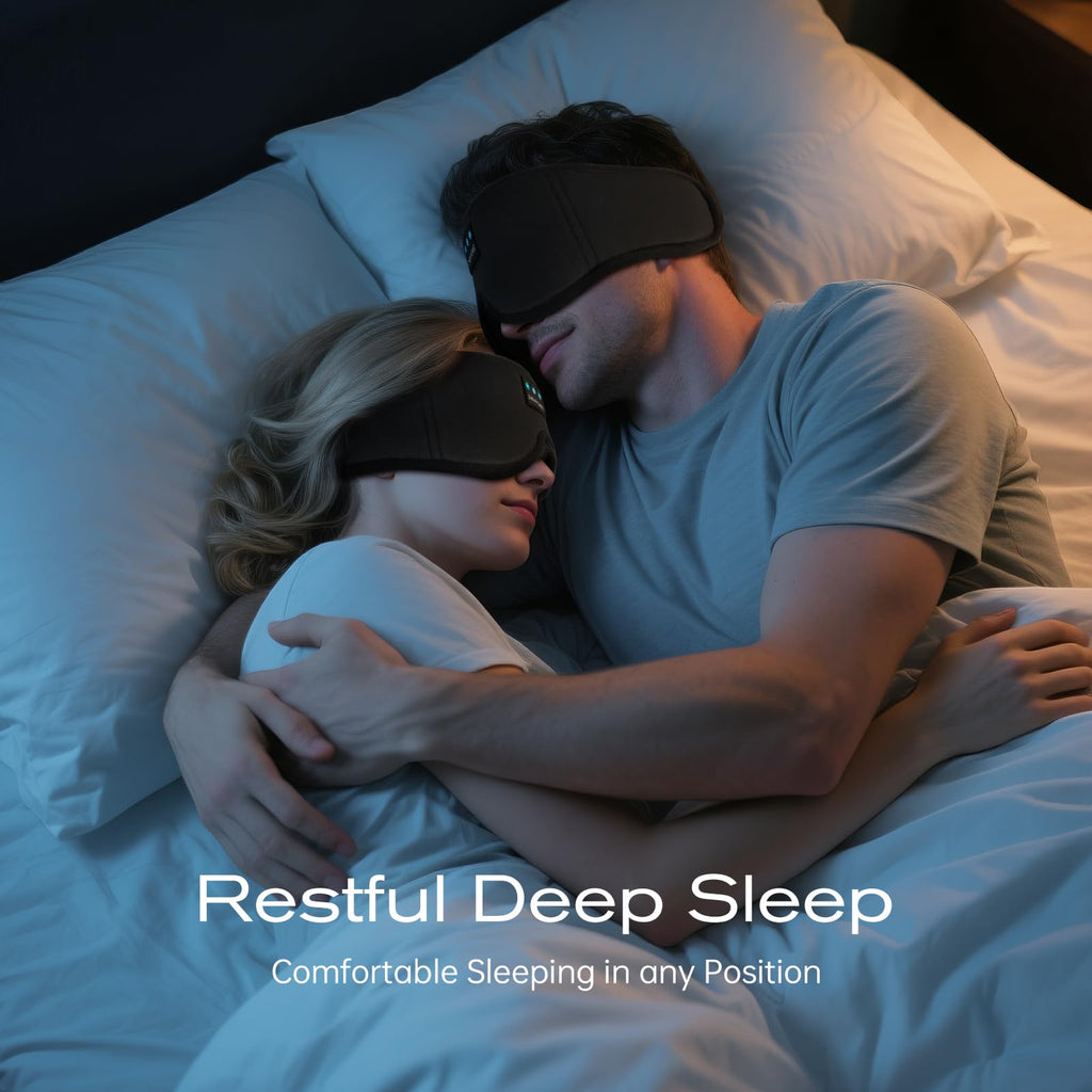 Black Bluetooth Sleep Mask with Headphones L76937