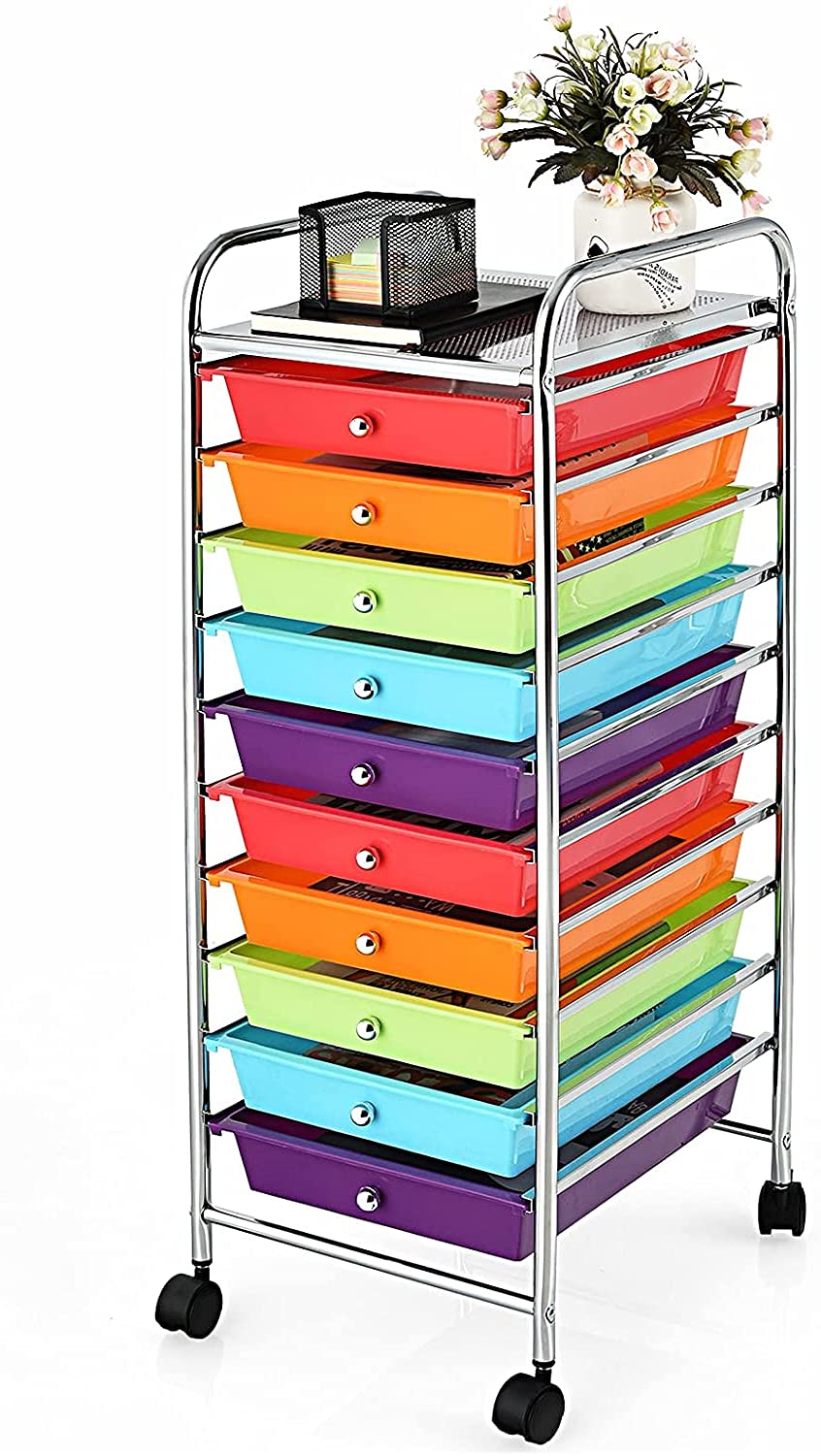 10 Drawer Rolling Storage Organizer Cart G996256