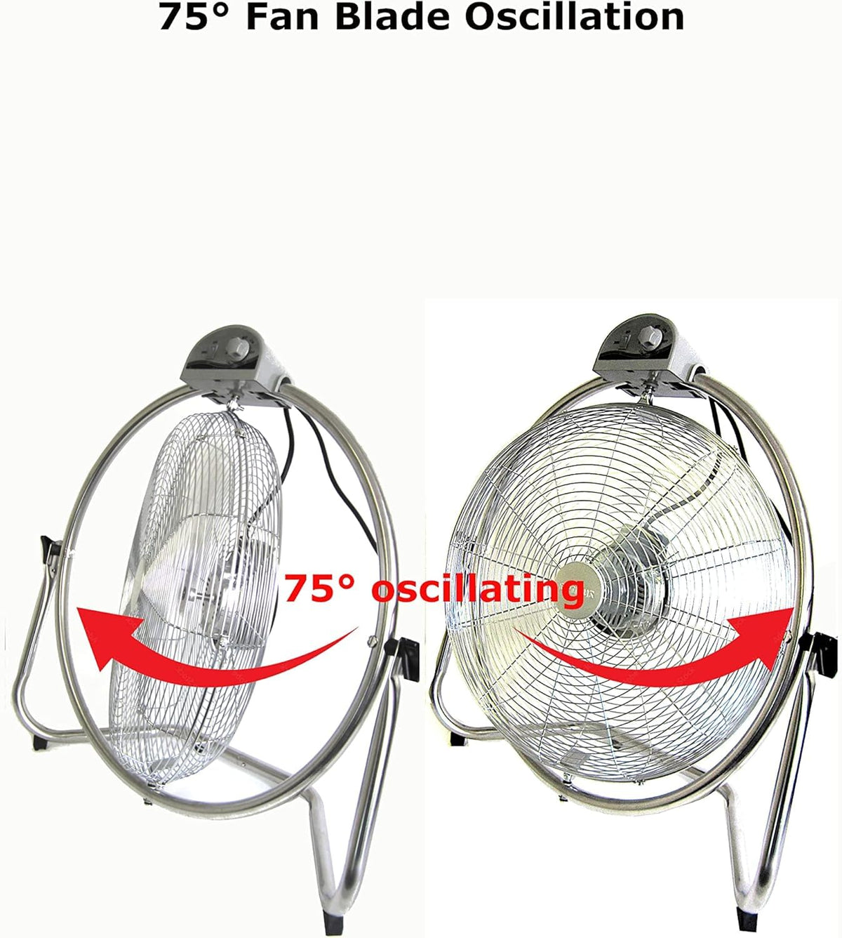 20 Inch 3 Speed Oscillating Floor Fan C7356