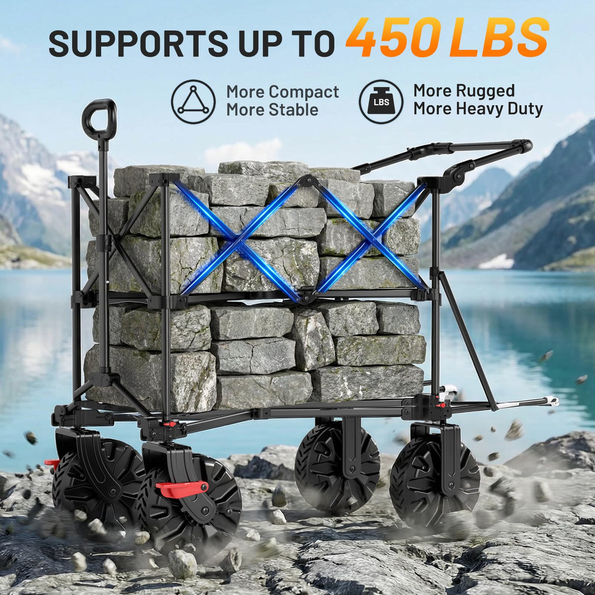 Double Decker Wagon 400L Capacity 450lb Load S6296