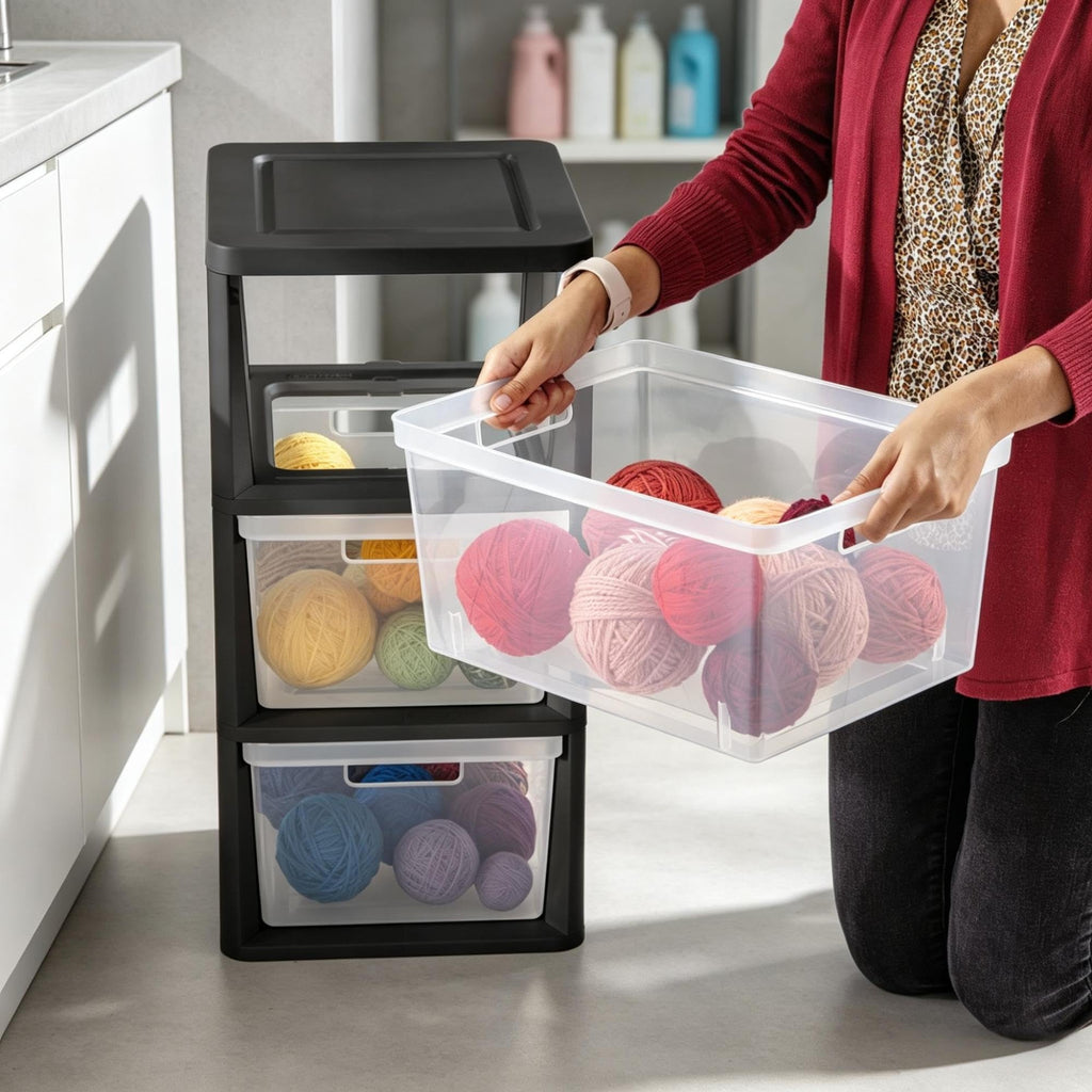 3-Drawer Plastic Storage Tower L882500