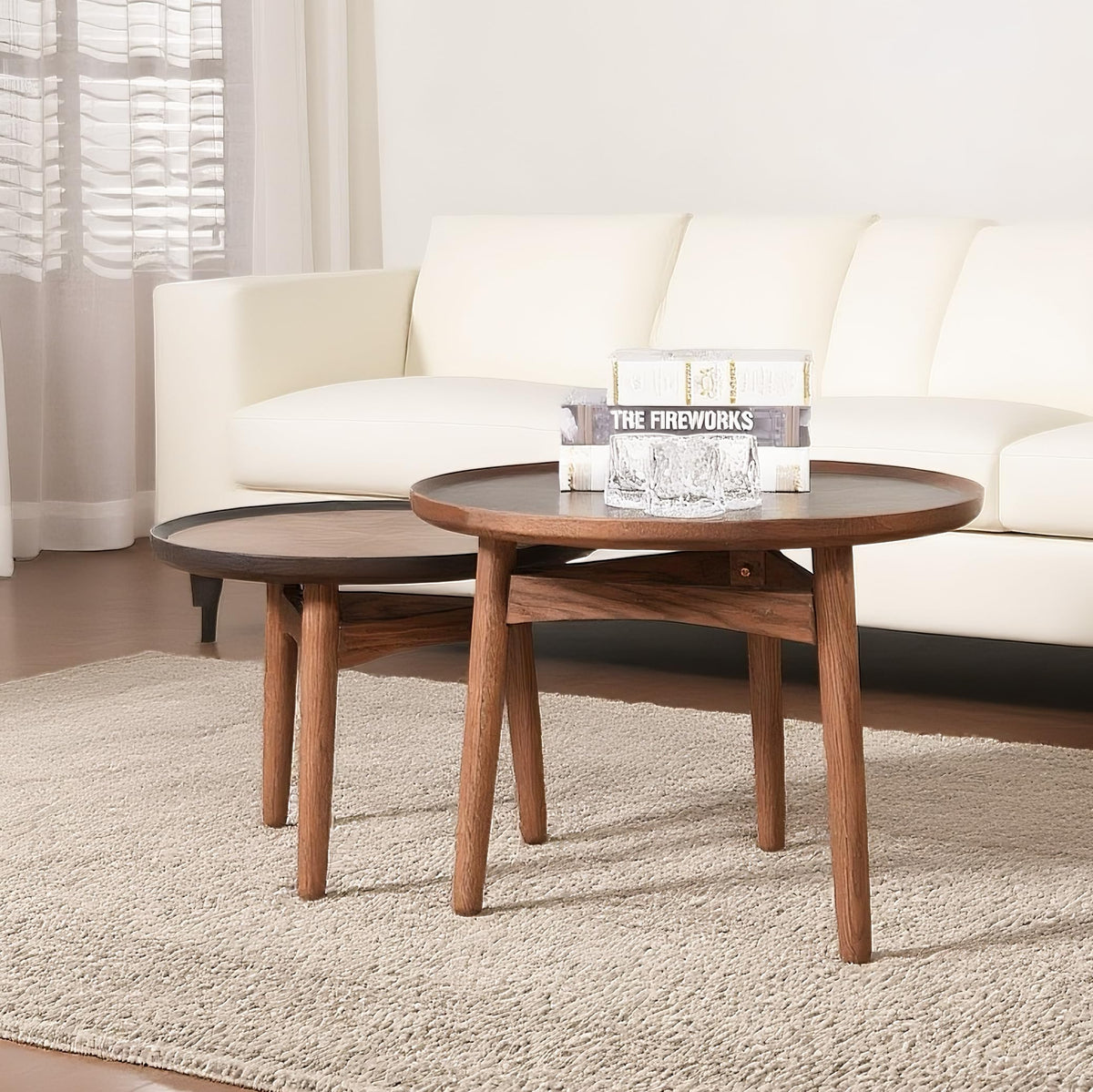 24 Round Solid Oak Coffee Table O191