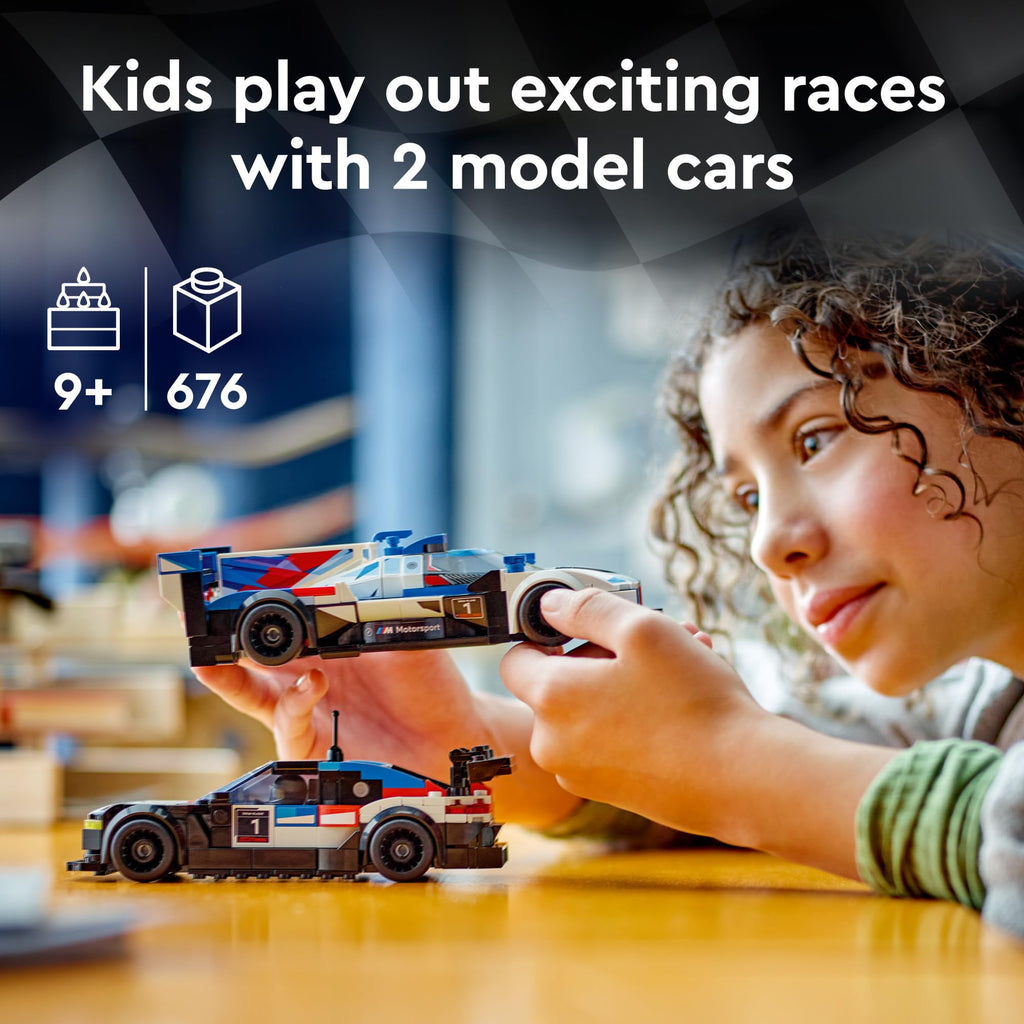 Buildable Race Car Toy Set with 2 Models and 2 Minifigures L952882