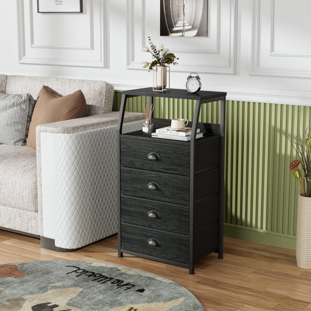 Tall Nightstand with Fabric Drawer Y361682
