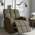 Velvet Swivel Rocker Recliner Chair with Adjustable Backrest and Footrest P731911