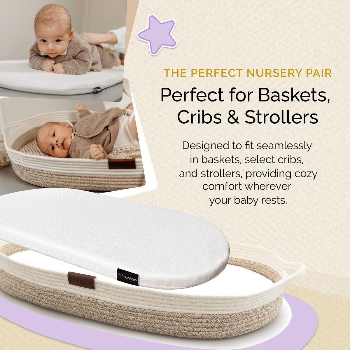 Foldable Baby Changing Pad 29” x 15” Waterproof Ultra Soft N70199