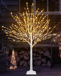 4 FT Lighted Artificial White Birch Tree with 432 LED Timer T46140