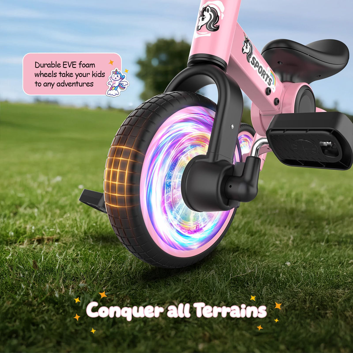 3 in 1 Toddler Balance Bike with Removable Pedals I101534