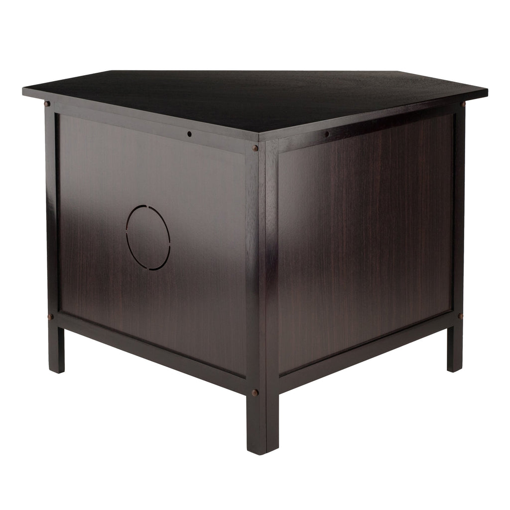 Compact Espresso Corner TV Stand R1835