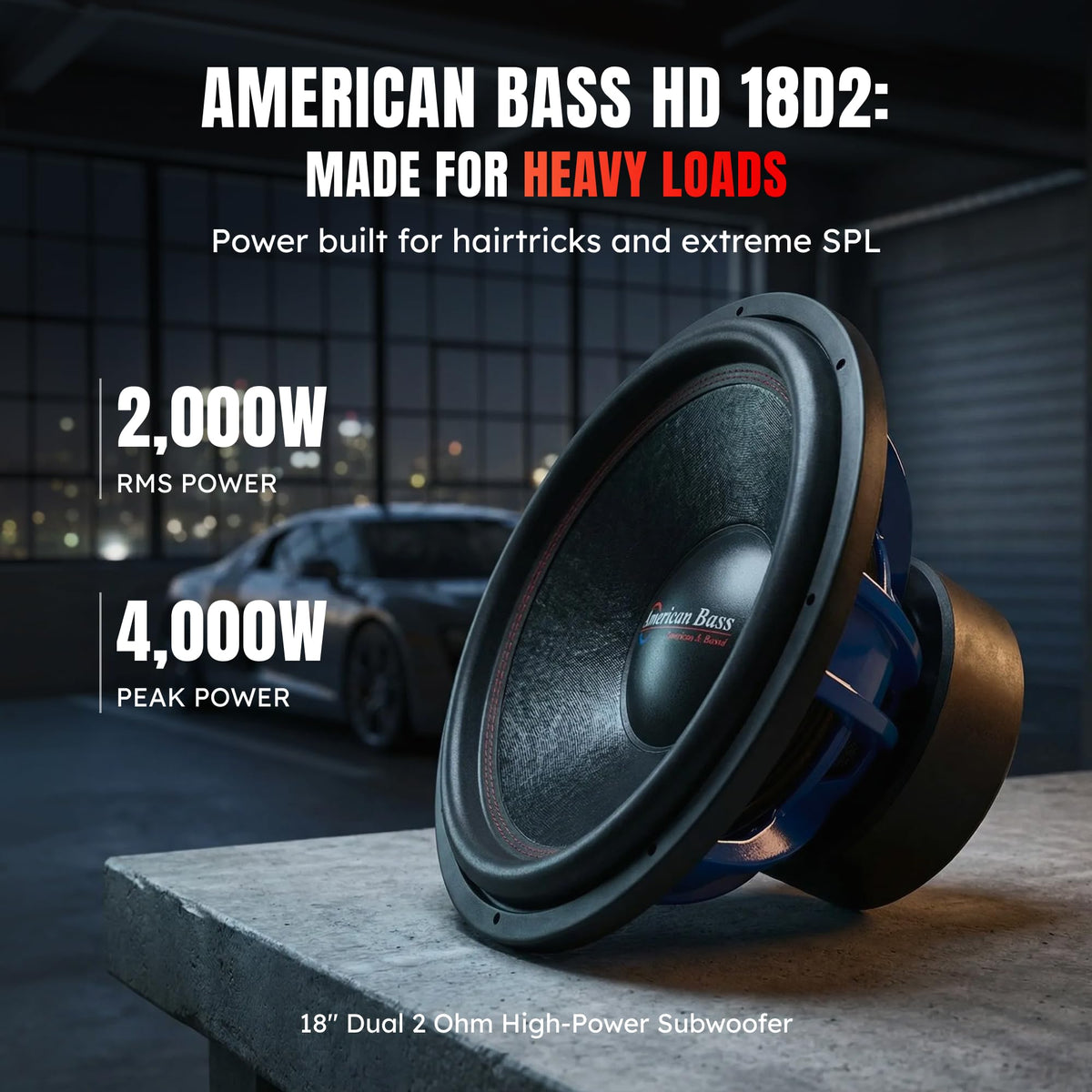 18 Inch 2 Ohm Car Subwoofer W986434