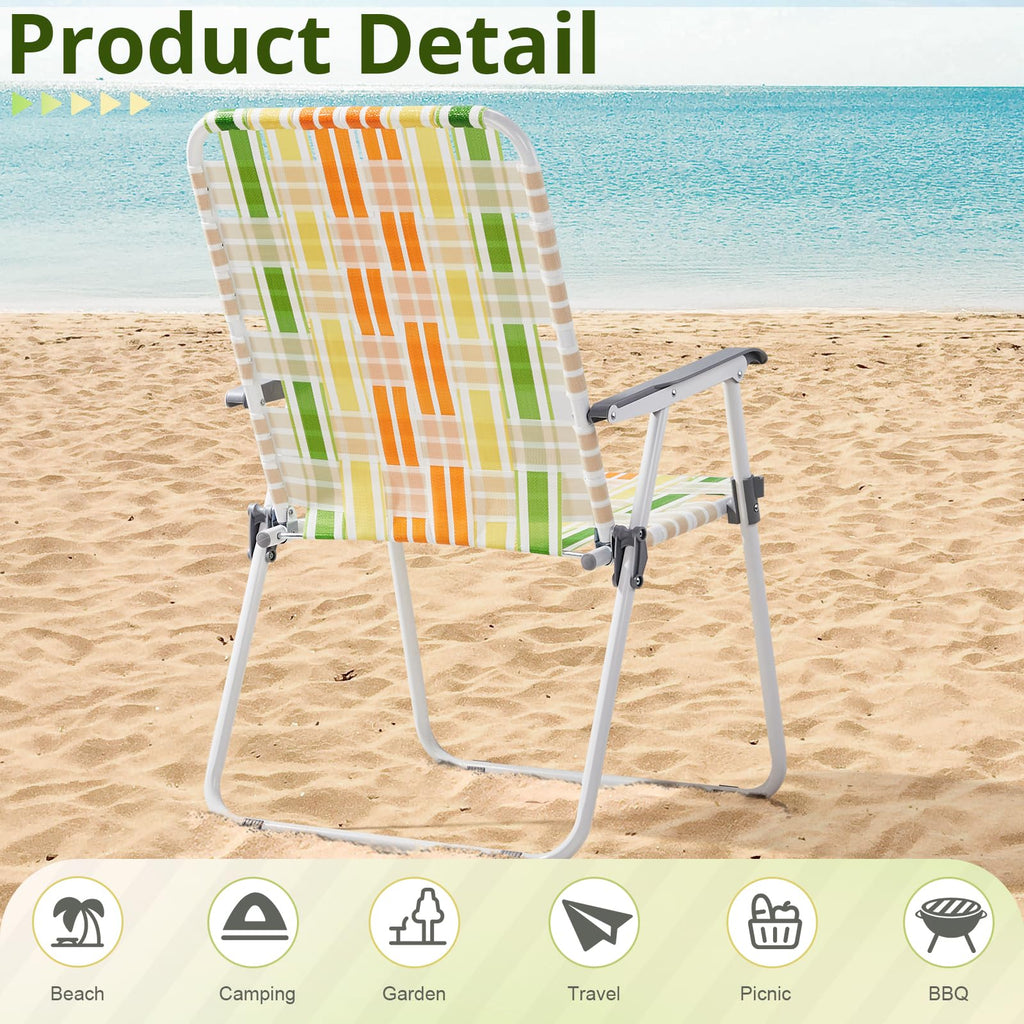 Oversized Webbed Folding Lawn Chairs 2 Pack K5491