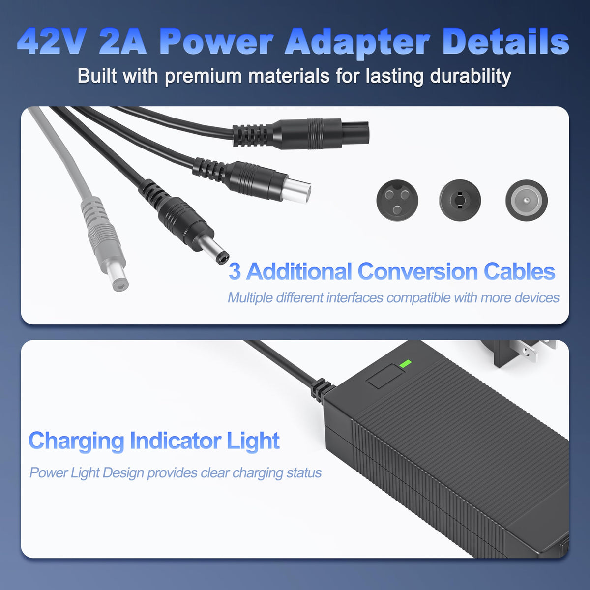 42V 2A Charger Power Cord F467
