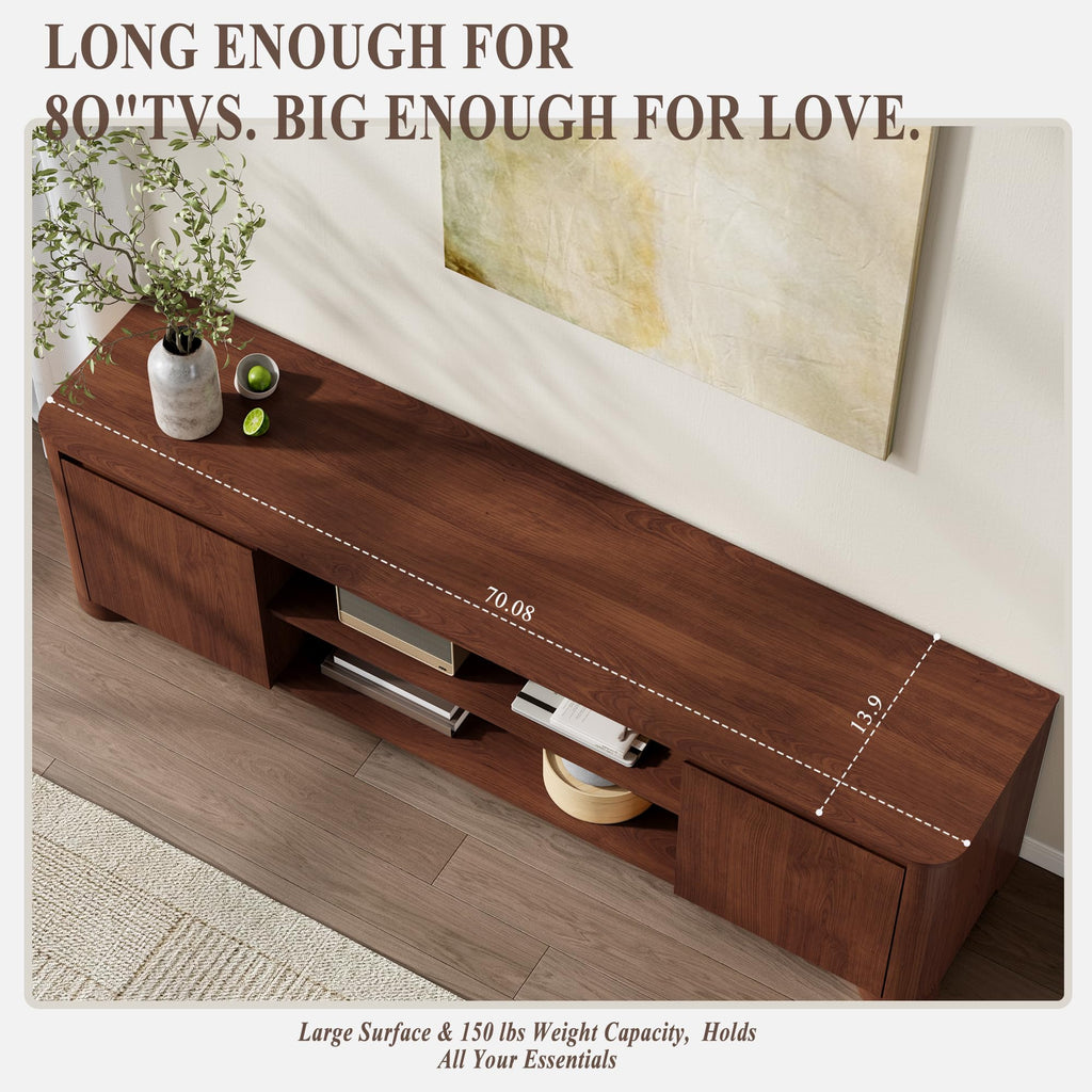70" Walnut TV Stand T62495