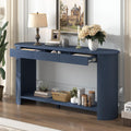 Curved Console Table with 3 Drawers and Bottom Shelf V12724