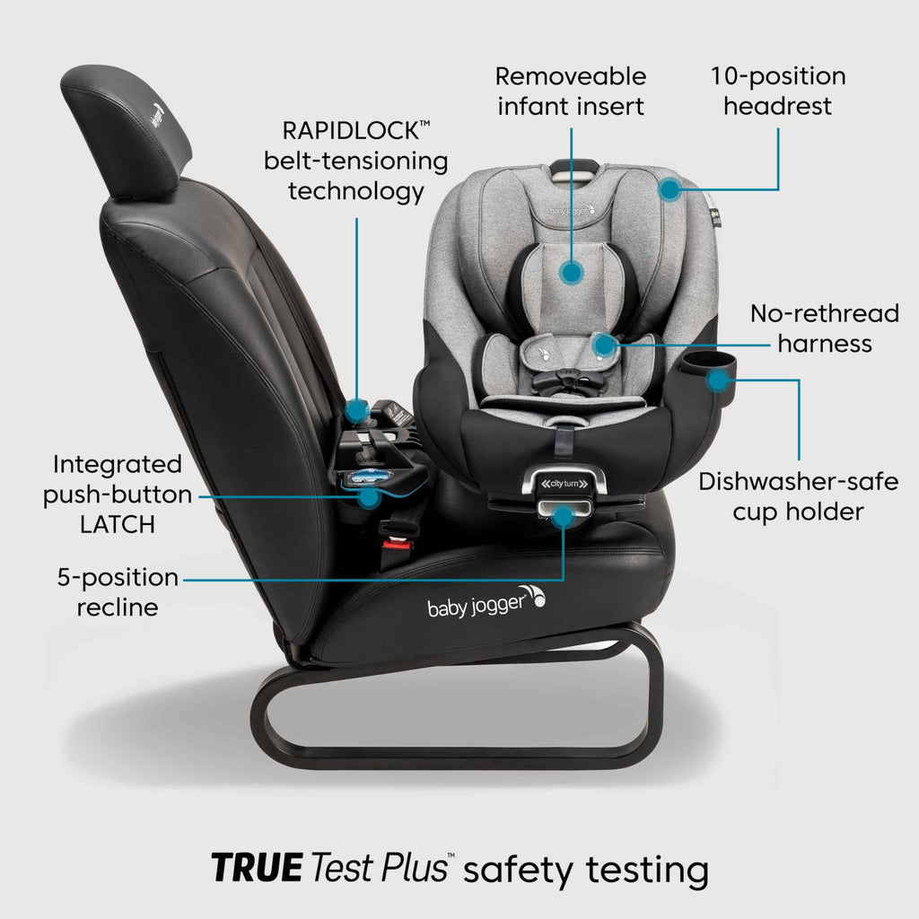 Rotating Convertible Car Seat, Rear to Forward Facing, Onyx Black X410