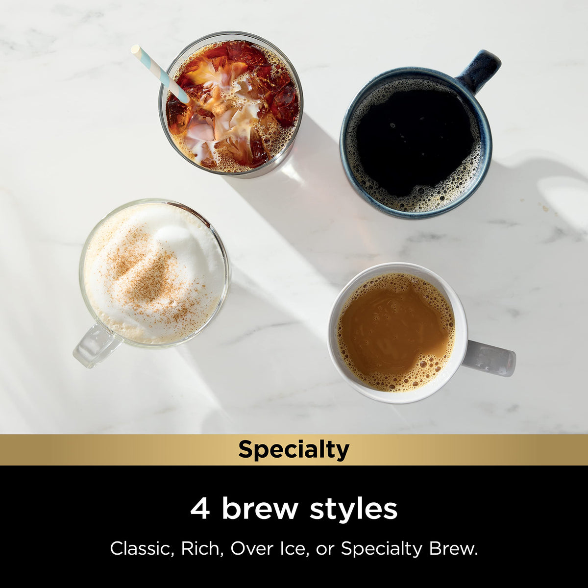 Single-Serve Coffee Maker with Milk Frother, Black F368828
