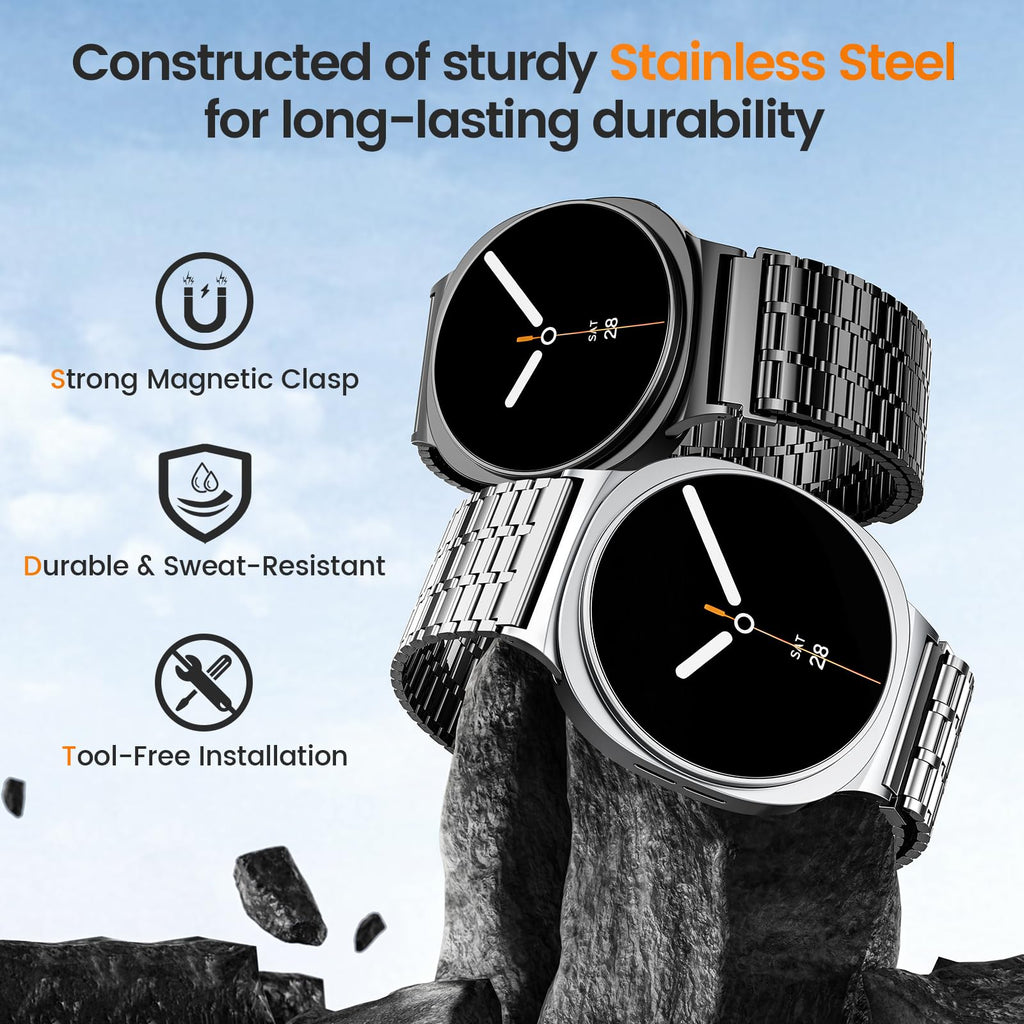 Magnetic Metal Band for Galaxy Watch 9 8 40mm 44mm/8 Classic 46mm W662