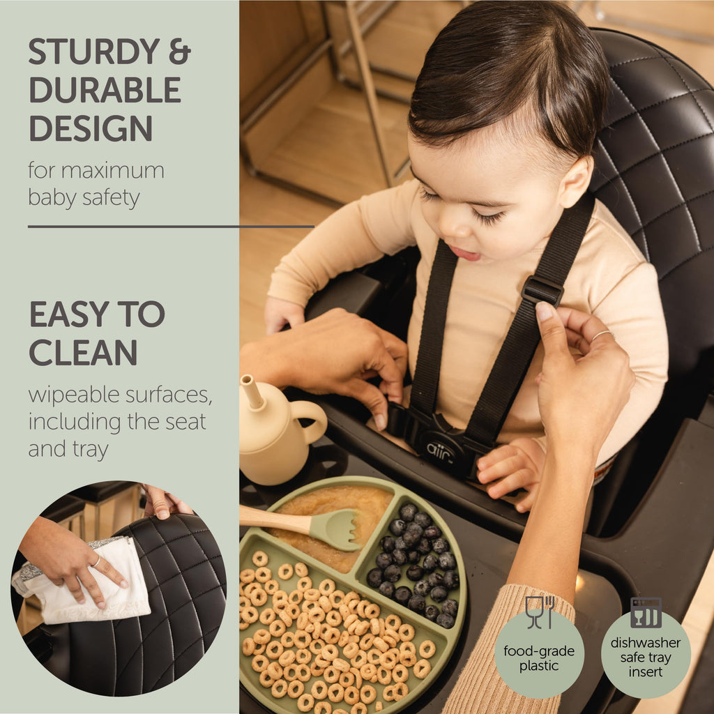 Convertible Wooden High Chair with Adjustable Height B7447