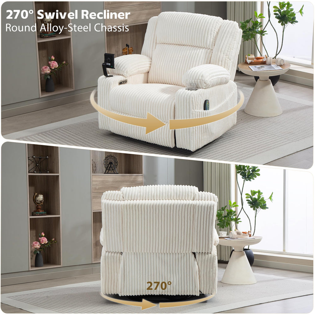 Power Swivel Rocker Recliner with Adjustable Headrest G737563