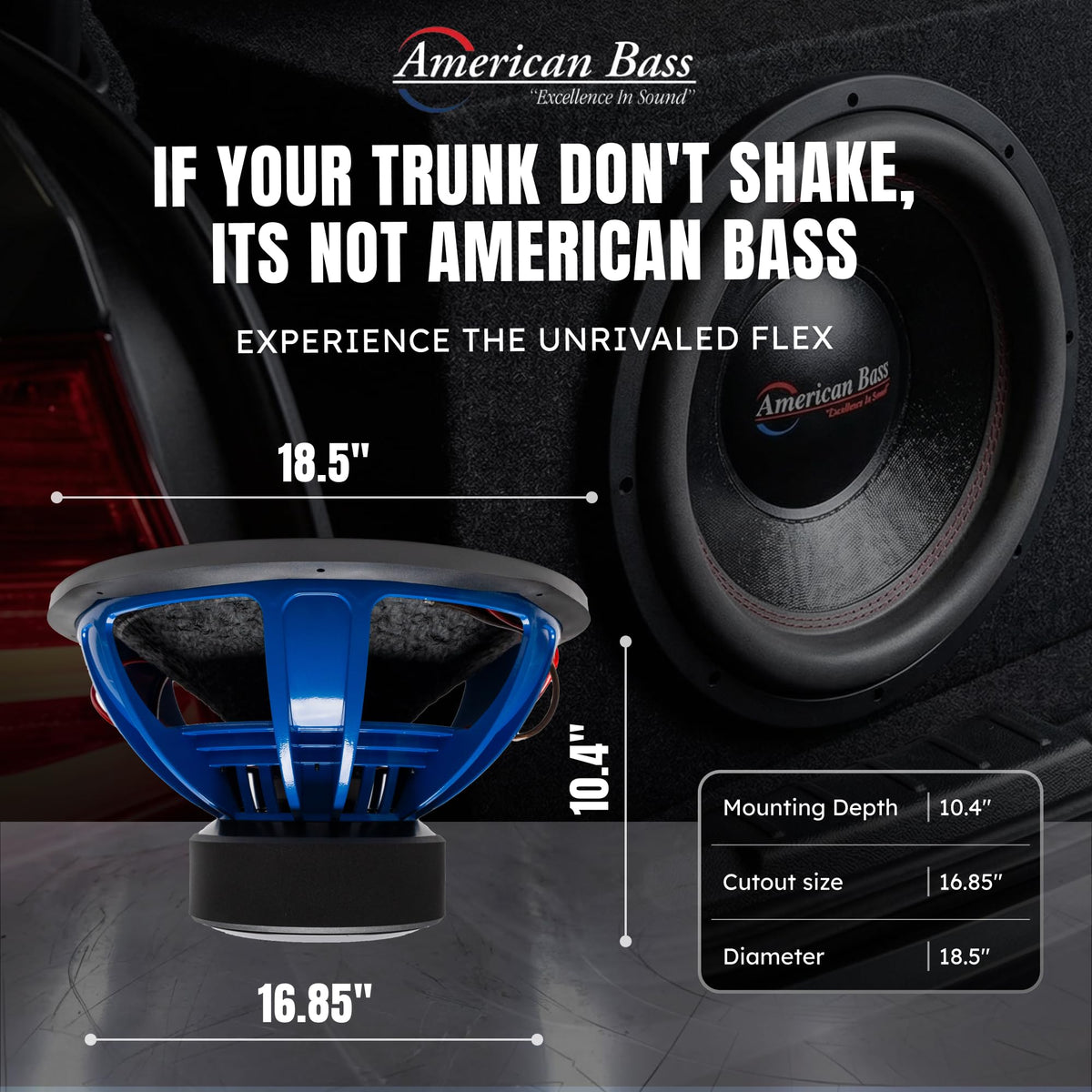 18 Inch 2 Ohm Car Subwoofer W986434