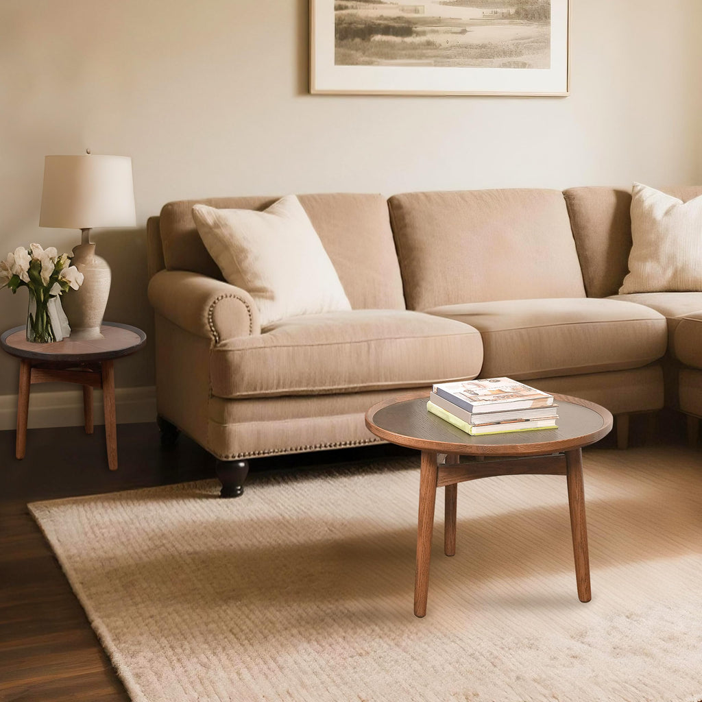 24 Round Solid Oak Coffee Table O191