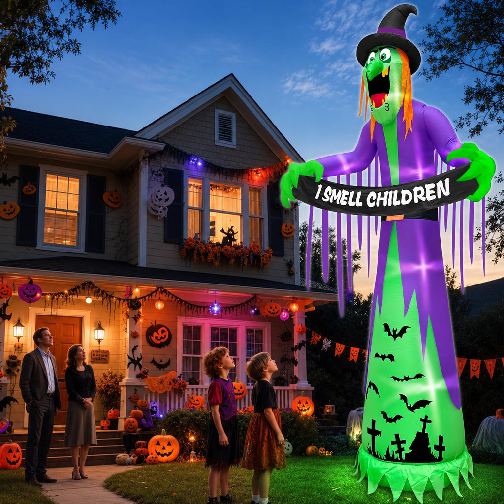 12FT Halloween Inflatables Witch Decorations W764