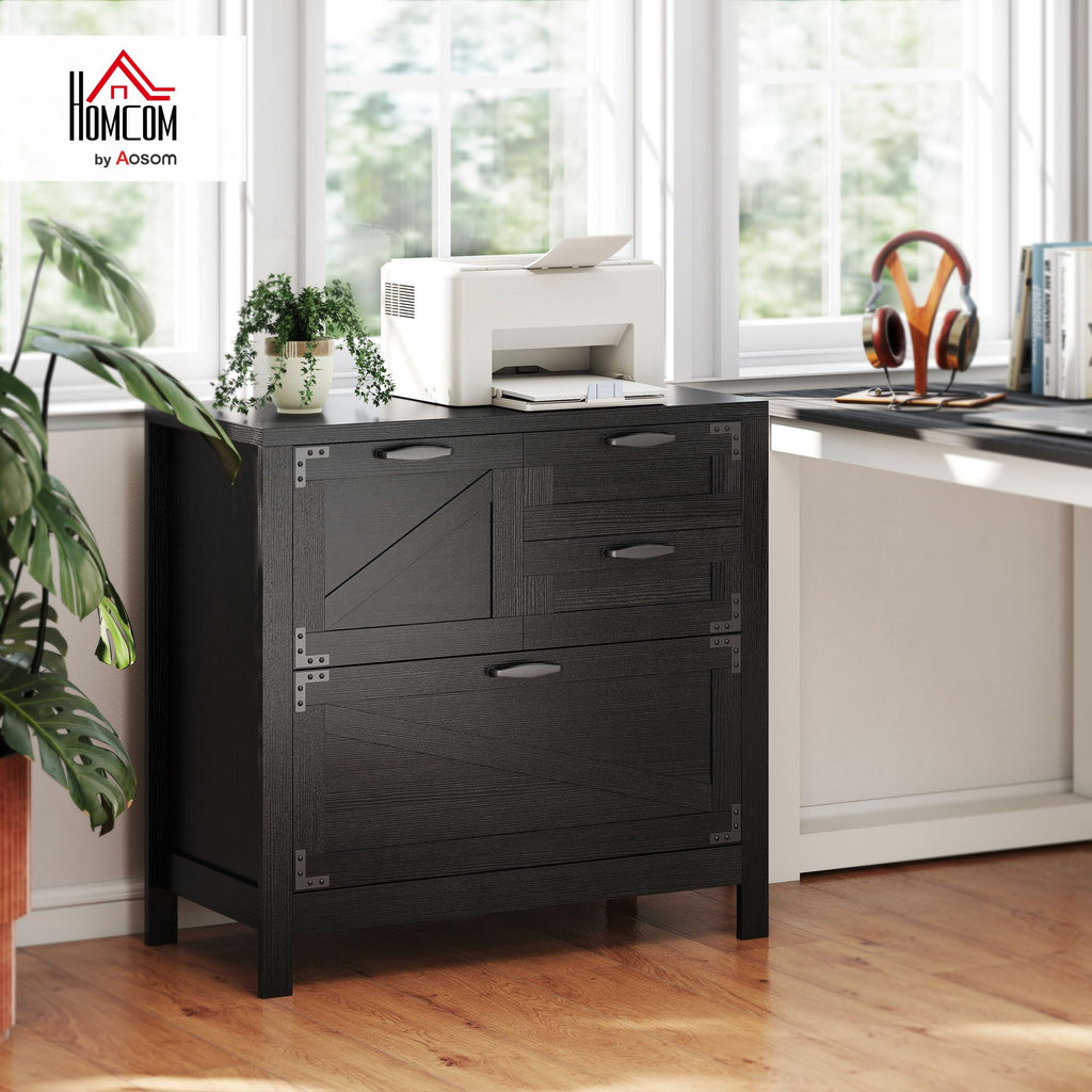 Black 4 Drawer File Cabinet A871