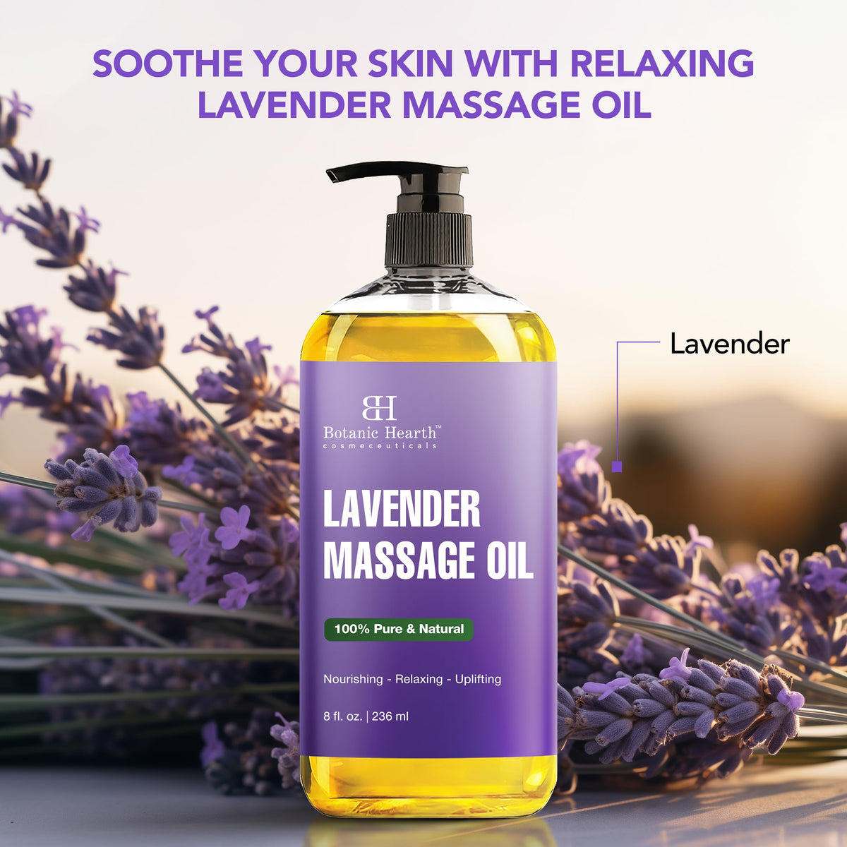 Lavender Massage Oil 8 Fl Oz W145