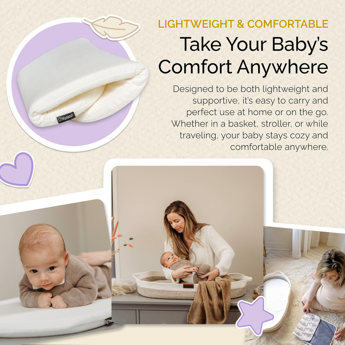 Foldable Baby Changing Pad 29” x 15” Waterproof Ultra Soft N70199