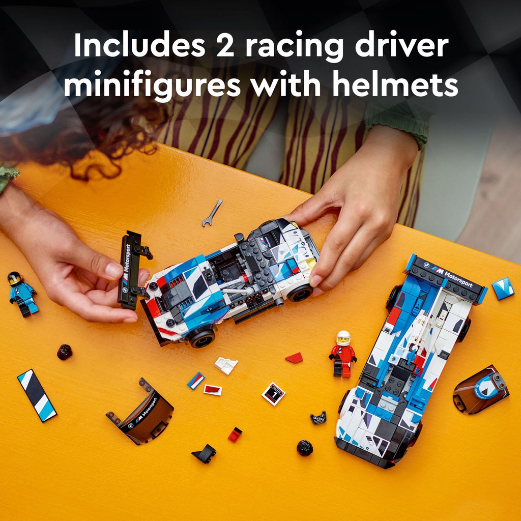 Buildable Race Car Toy Set with 2 Models and 2 Minifigures L952882