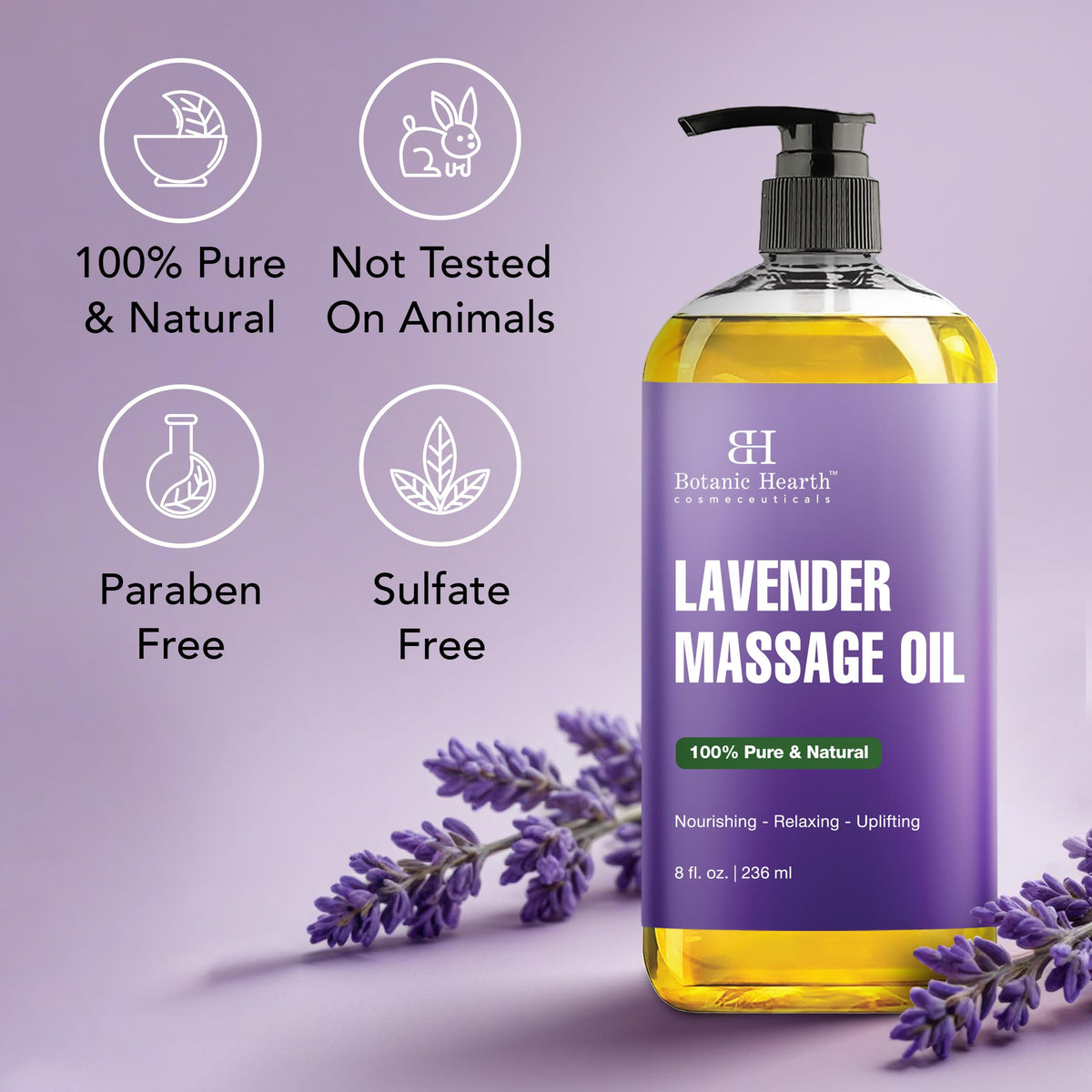 Lavender Massage Oil 8 Fl Oz W145