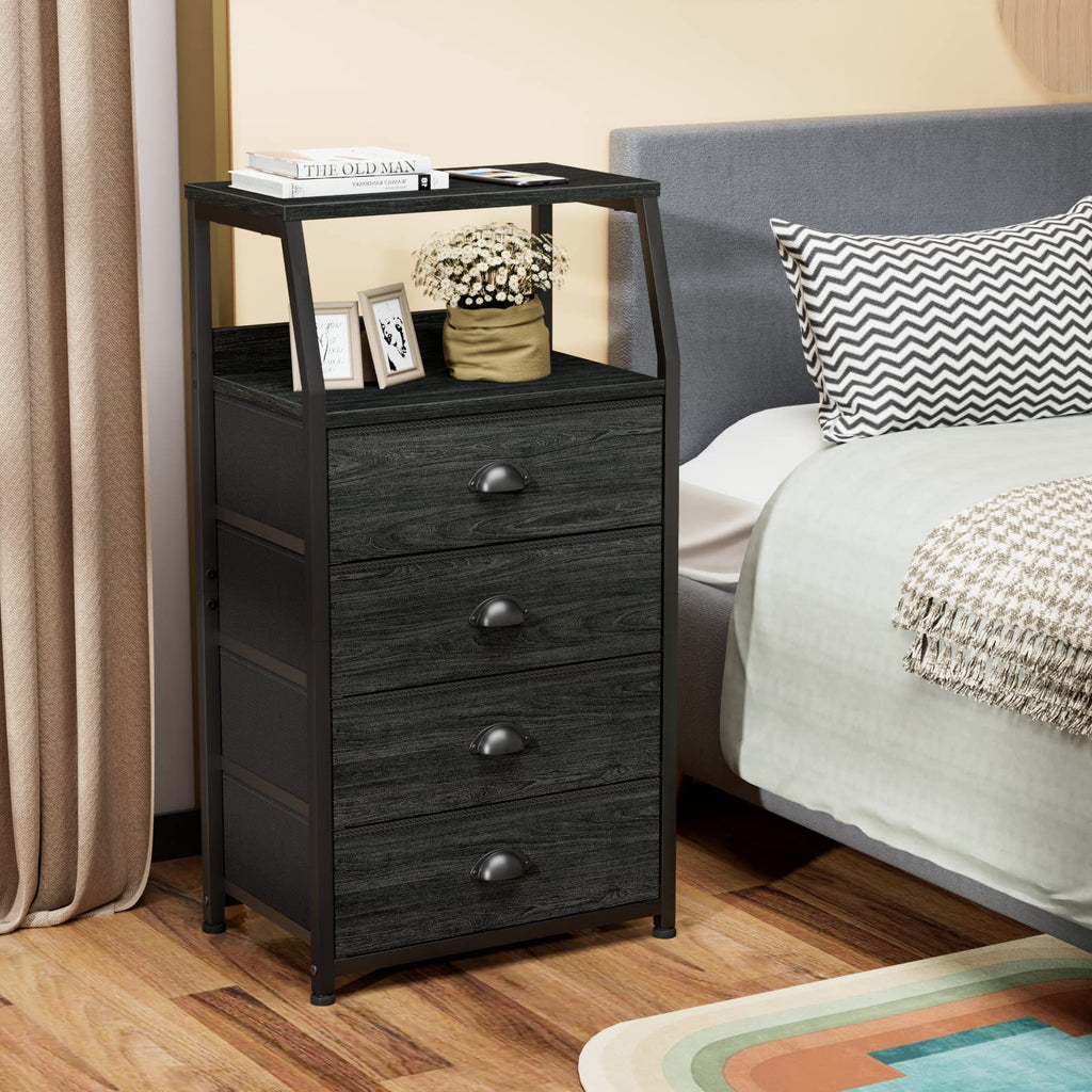 Tall Nightstand with Fabric Drawer Y361682