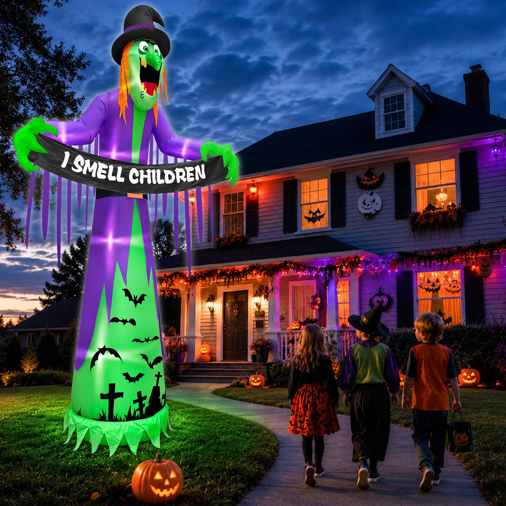 12FT Halloween Inflatables Witch Decorations W764