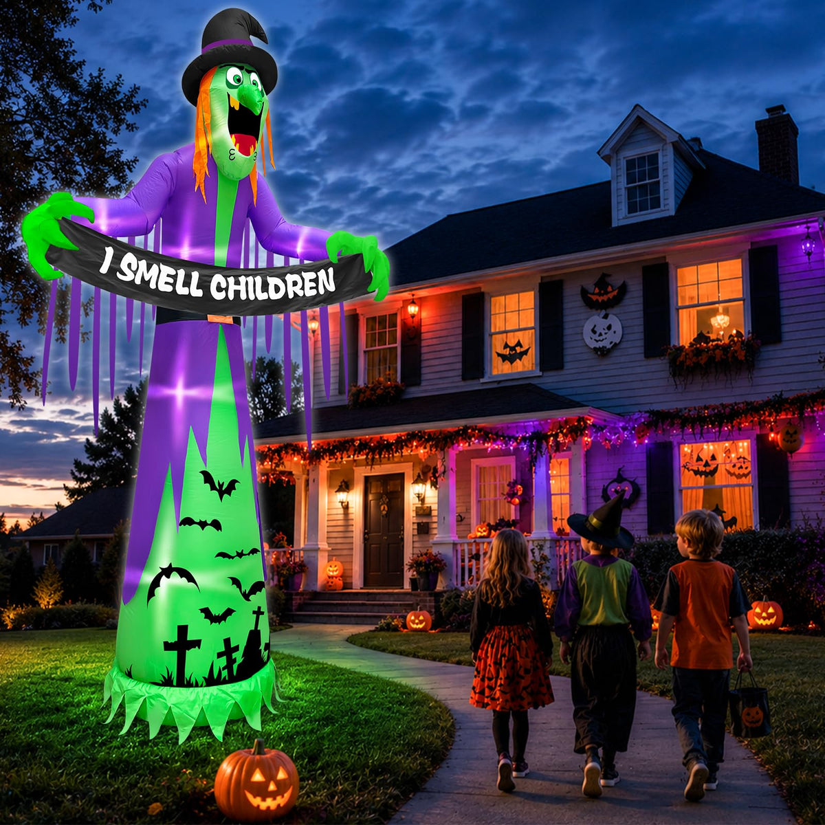 12FT Halloween Inflatables Witch Decorations W764
