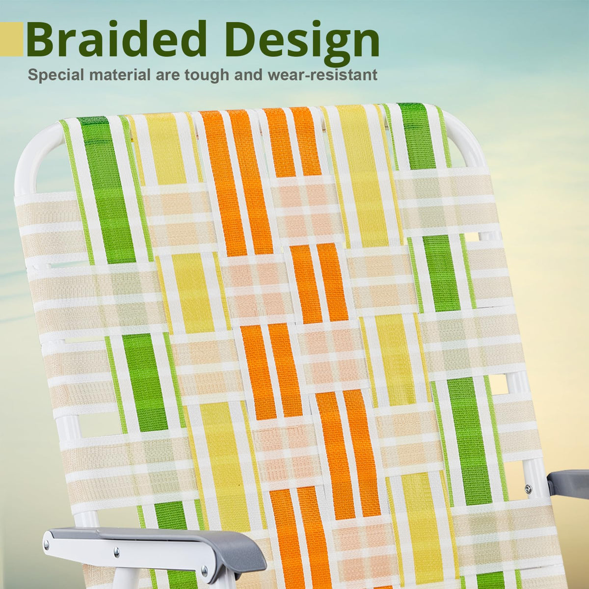 Oversized Webbed Folding Lawn Chairs 2 Pack K5491