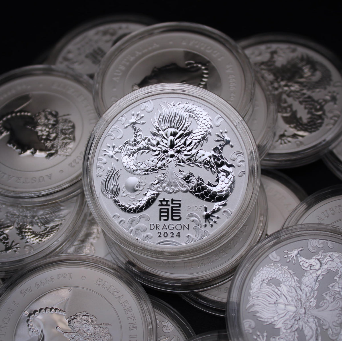 1 oz Australian Silver Year of the Dragon Coin L45814