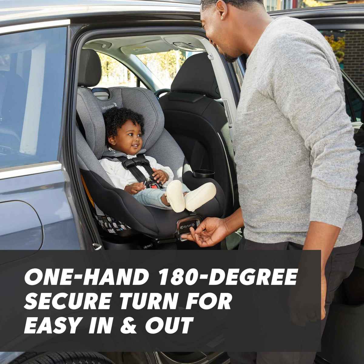 Rotating Convertible Car Seat, Rear to Forward Facing, Onyx Black X410
