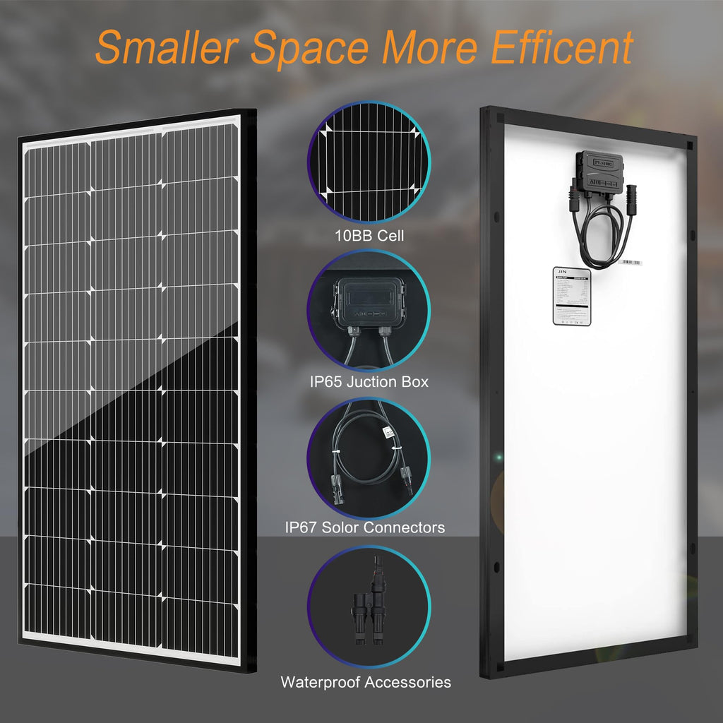 300 Watt 12 Volt Monocrystalline Solar Panel Kit with 40A PWM Charge Controller B48851