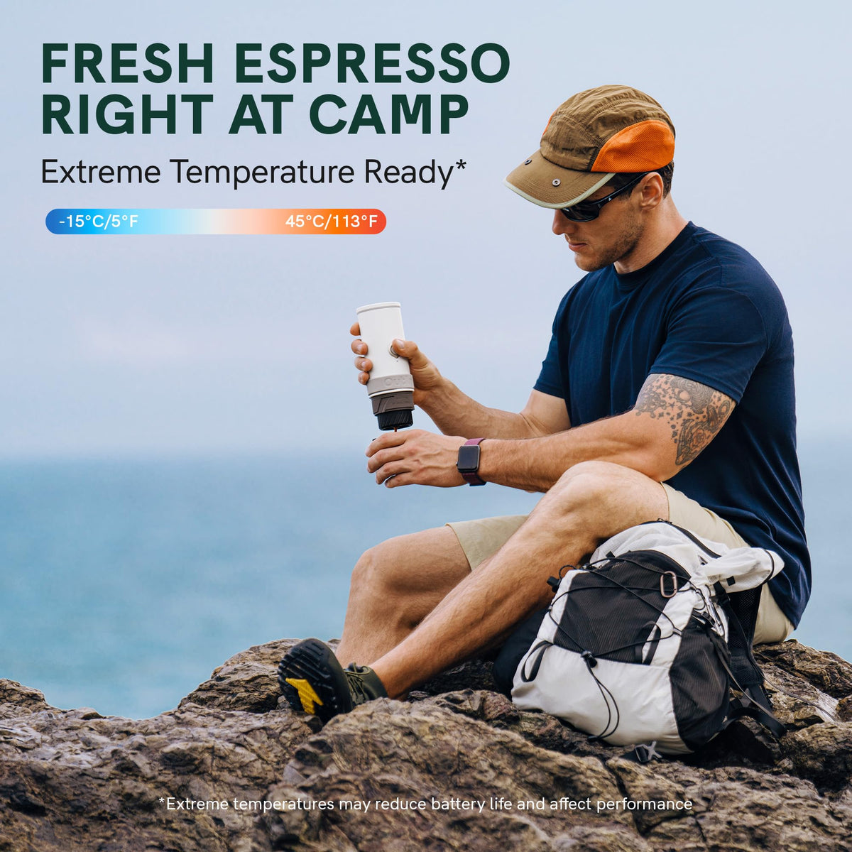 Portable Electric Espresso Machine with Self-Heating D1187