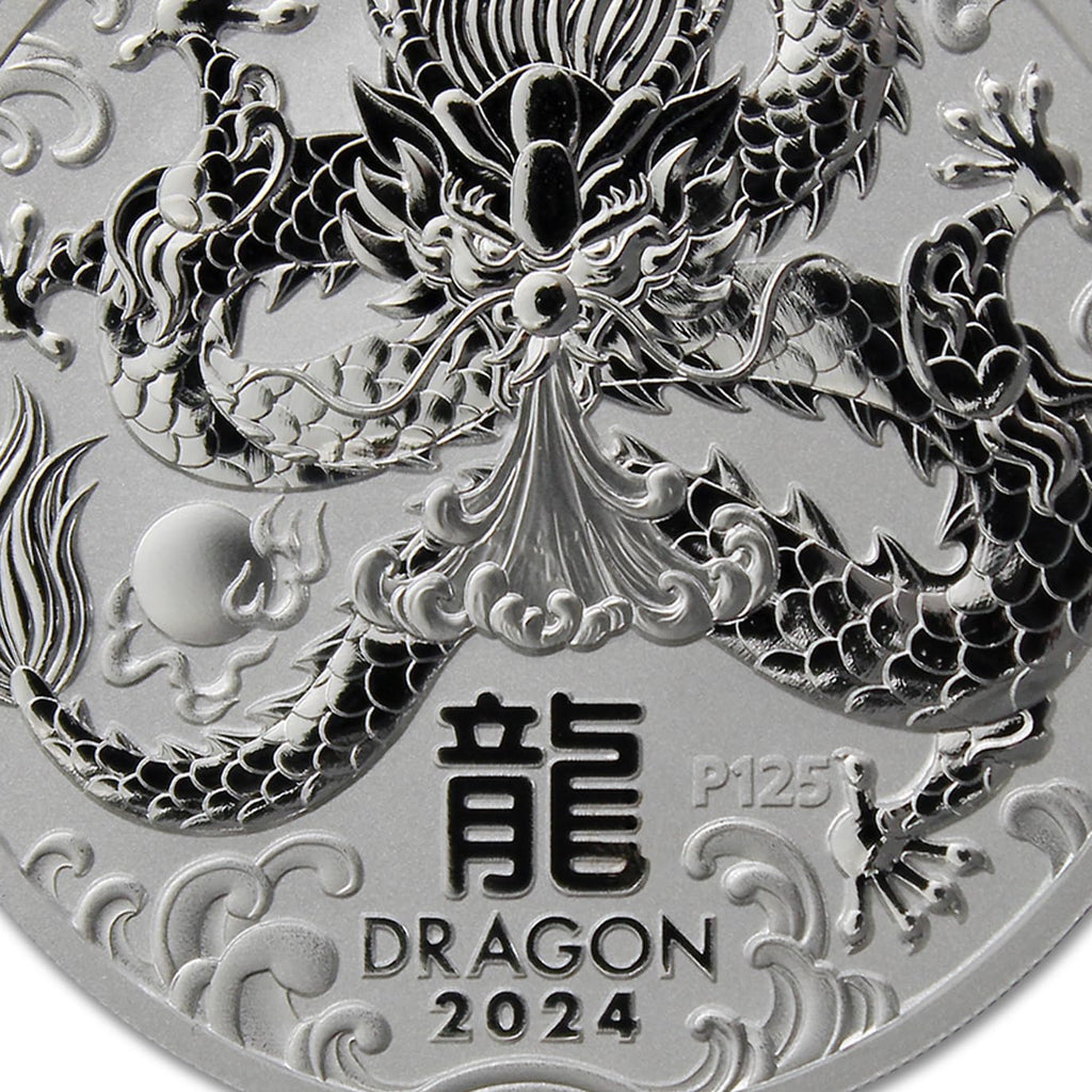 1 oz Australian Silver Year of the Dragon Coin L45814